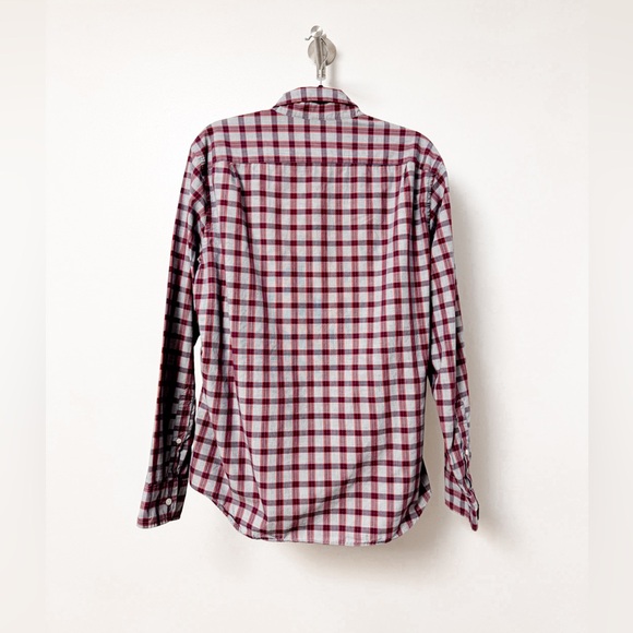 Set of 2 J. Crew Oxford Button Up Plaid Cotton Long Sleeve Shirts Red Green L - Picture 9 of 15
